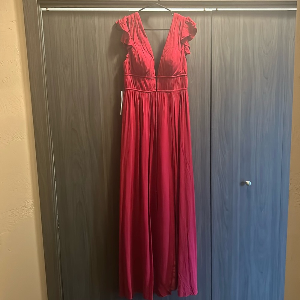 Azazie red formal maxi dress. Size 8.